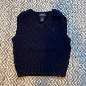 Polo Ralph Lauren cotton sweater vest, navy blue